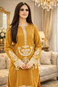 2 Pcs Women's Unstitched Embroidered Suit