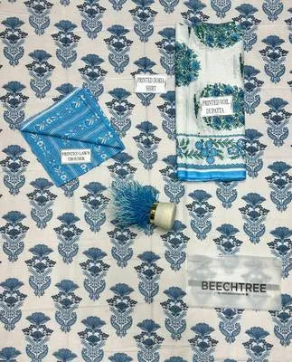 3 Pcs Women's Unstitched Printed Suit