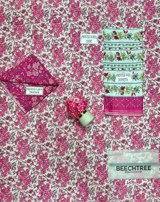 3 Pcs Women's Unstitched Printed Suit