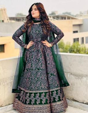 3 Pcs Women's Stitched Katan Silk Screen Printed Maxi