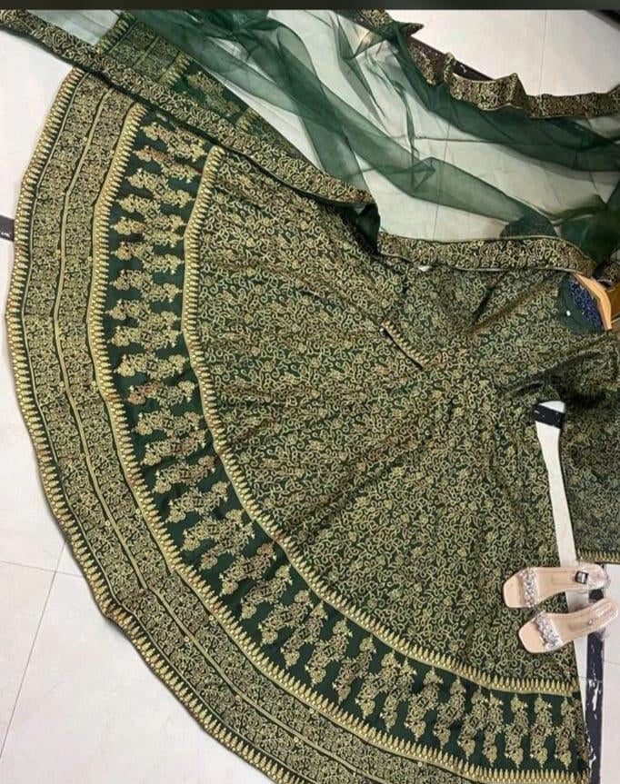 3 Pcs Women's Stitched Katan Silk Screen Printed Maxi